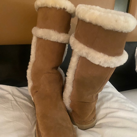 Authentic Michael kors suede fur boots tan - Picture 8 of 11